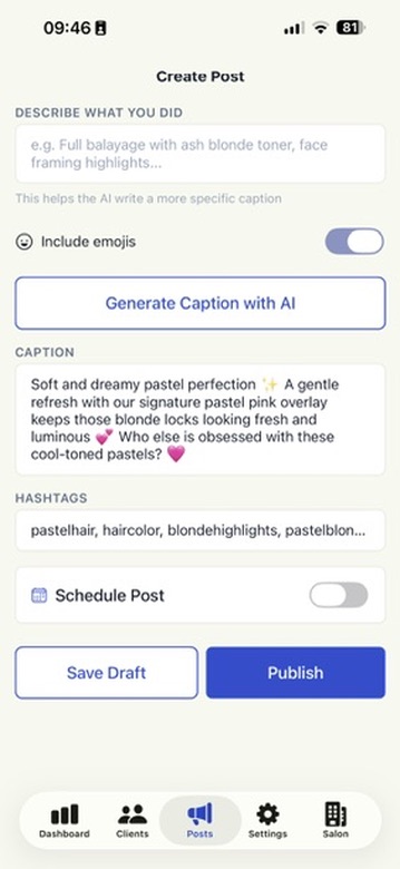 Creating a post from a visit