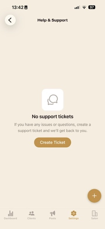 Your support tickets